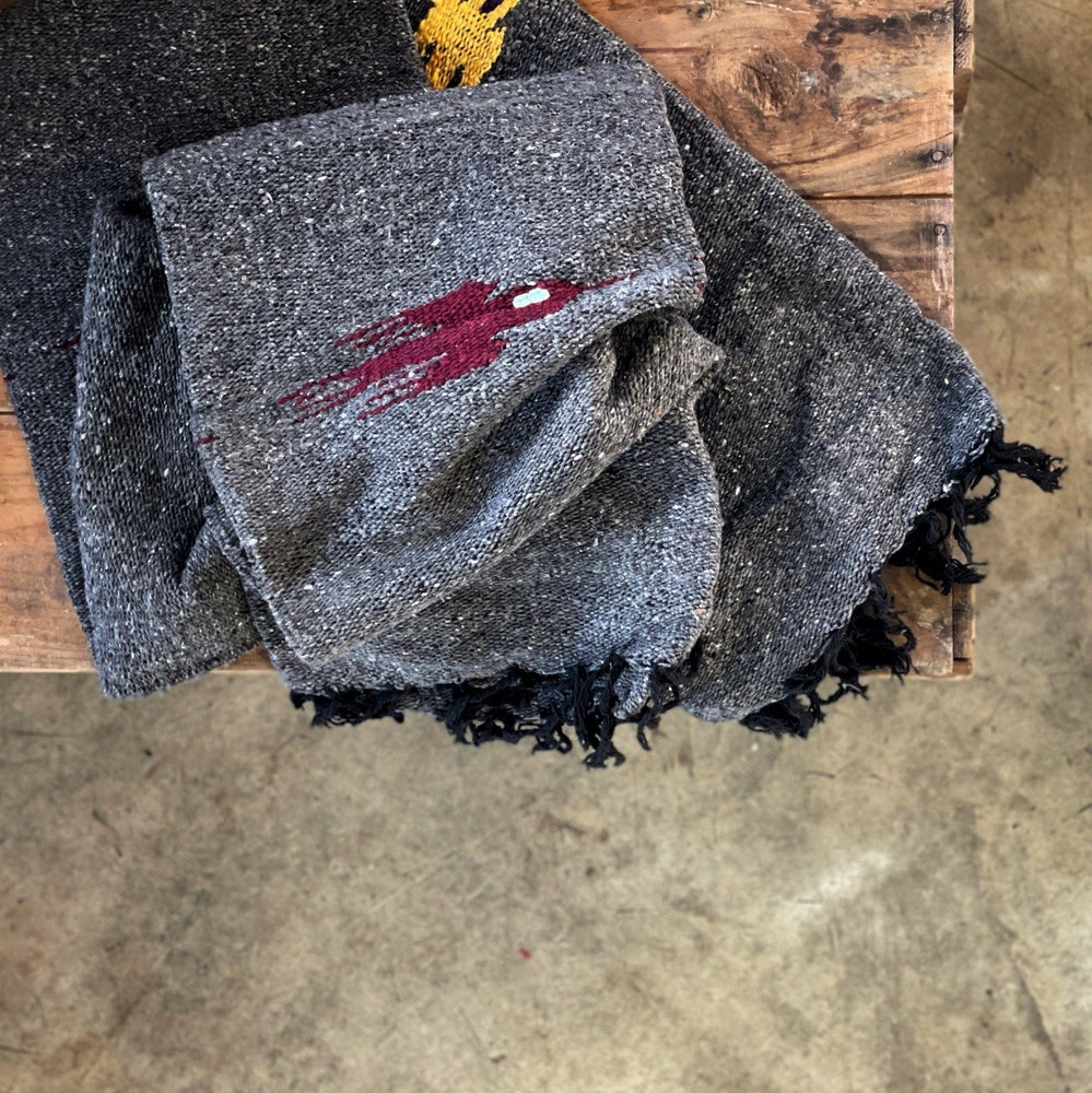 
                  
                    Charcoal Thunderbird Handwoven Blanket Blankets West Path 
                  
                