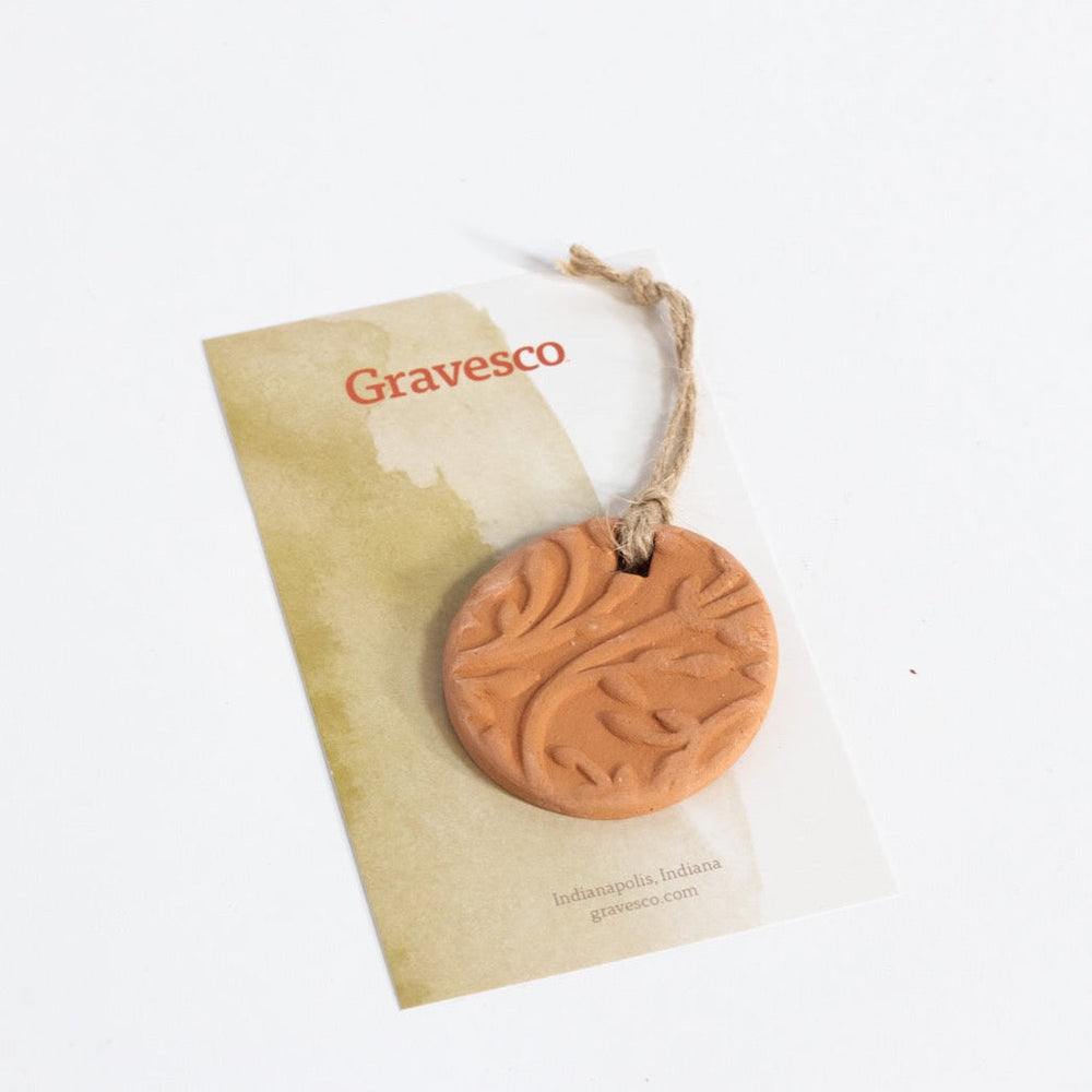 
                  
                    Clay Air Freshener | Round or Heart Shape Gravesco Pottery 
                  
                