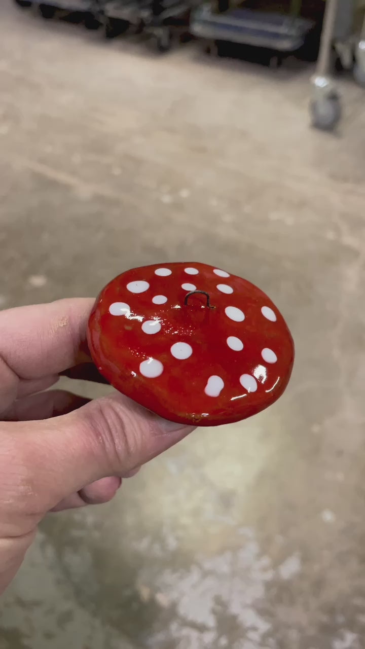 
                  
                    Load and play video in Gallery viewer, Red Mushroom Ornament
                  
                