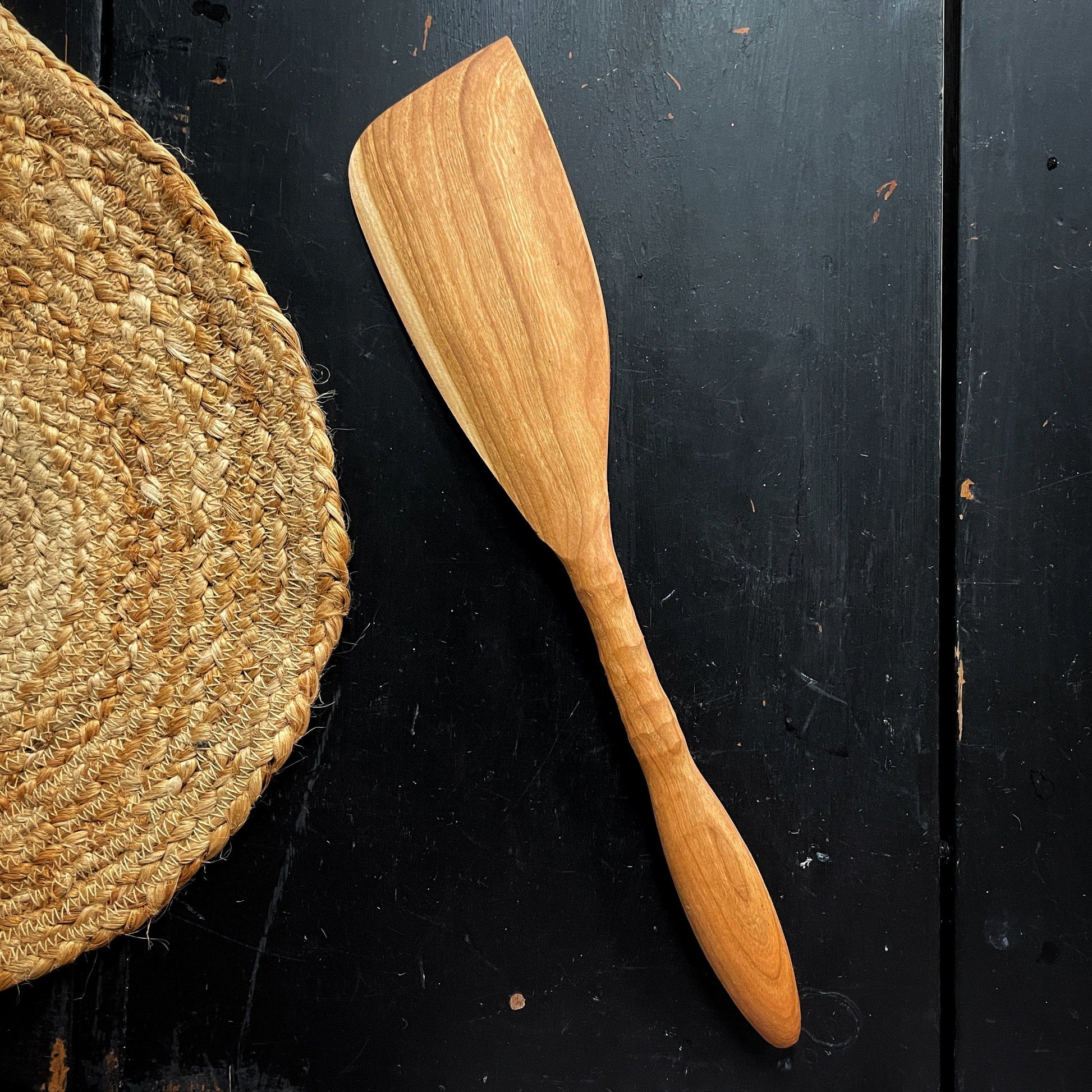 Hand Carved Cherry Wood Spatula Wild Cherry Spoon Company 