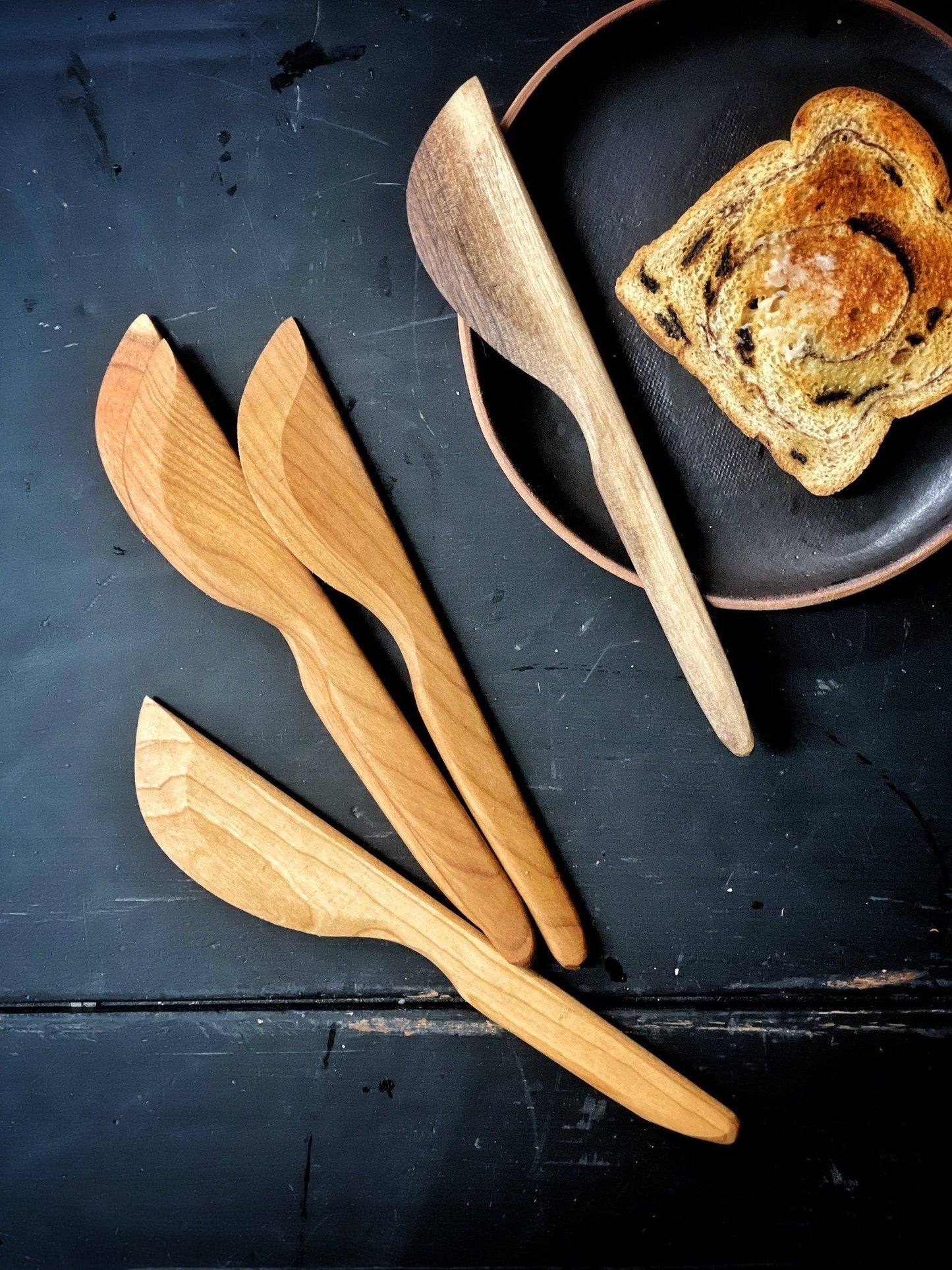 Handmade Wood Small Baking Spatula Wild Cherry Spoon Co 