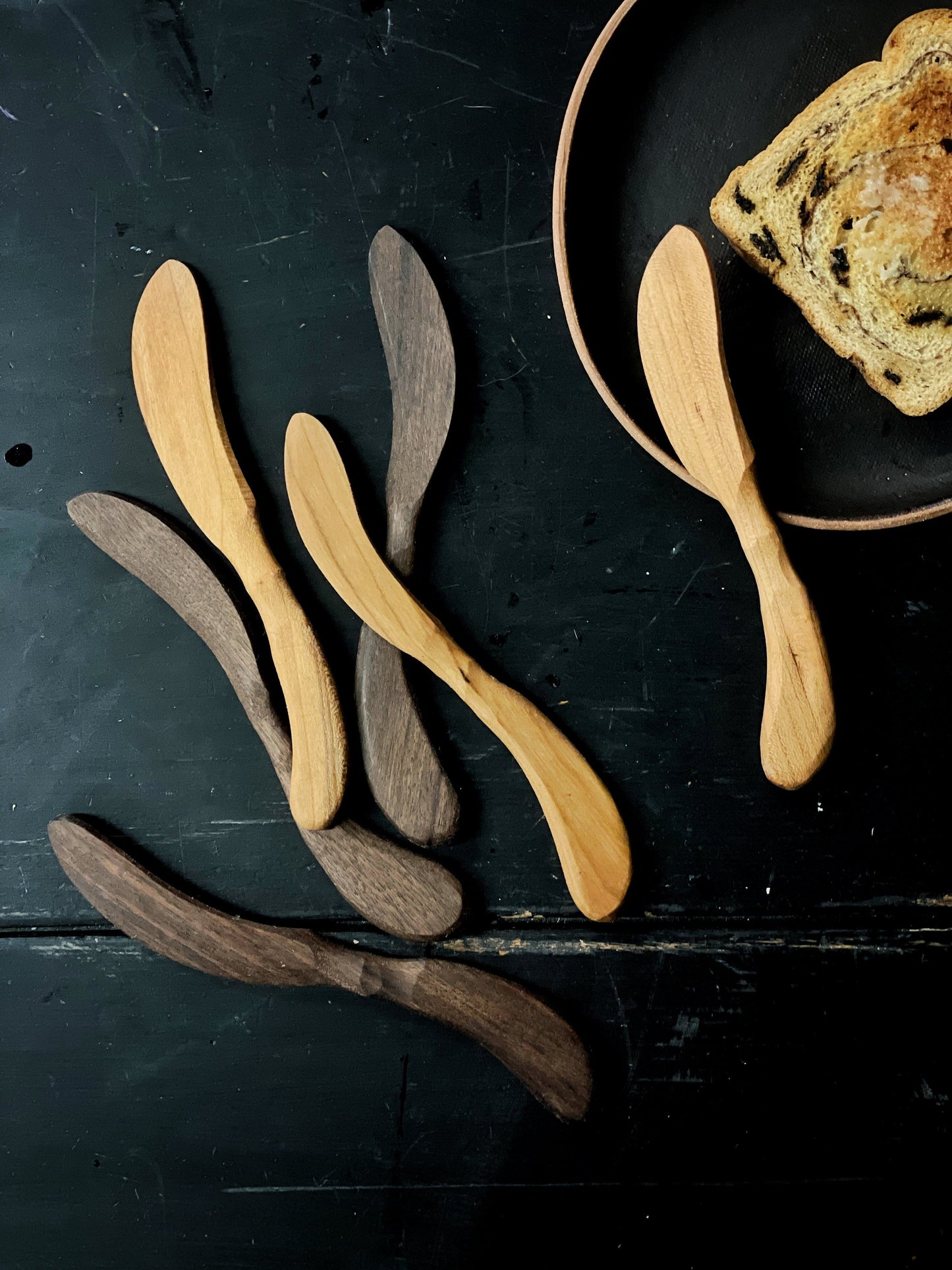 Handmade Wooden Soft Cheese Knife Rebecca Graves Pottery 