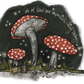 Impossible Things - Mushroom Sticker 5x5 inches Gravesco 