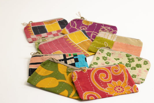 Kantha Fabric Pouch HomArt 