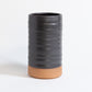 Large Cylinder Vase Gravesco Pottery Black 