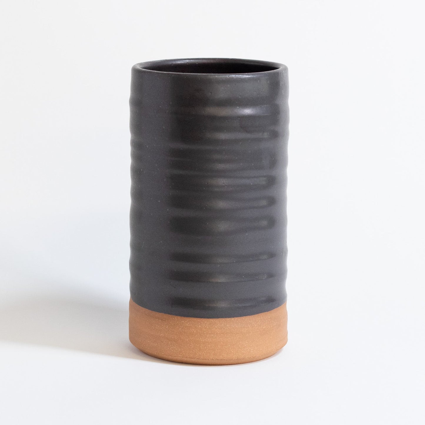 
                  
                    Large Cylinder Vase Gravesco Pottery Black 
                  
                