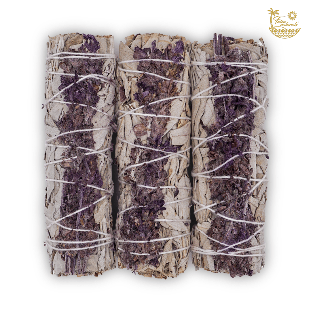 Lavender and White Sage Bundles Faiza Naturals 