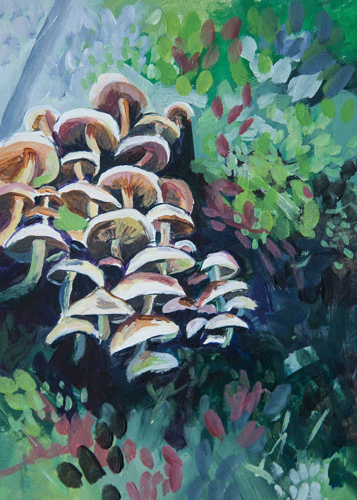 Print, Home Décor, Fine Art, Artwork - Mushroom Meditation Eliza Marie Art 