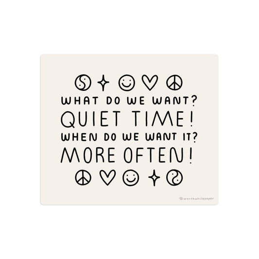 Quiet Time Sticker Worthwhile Paper 
