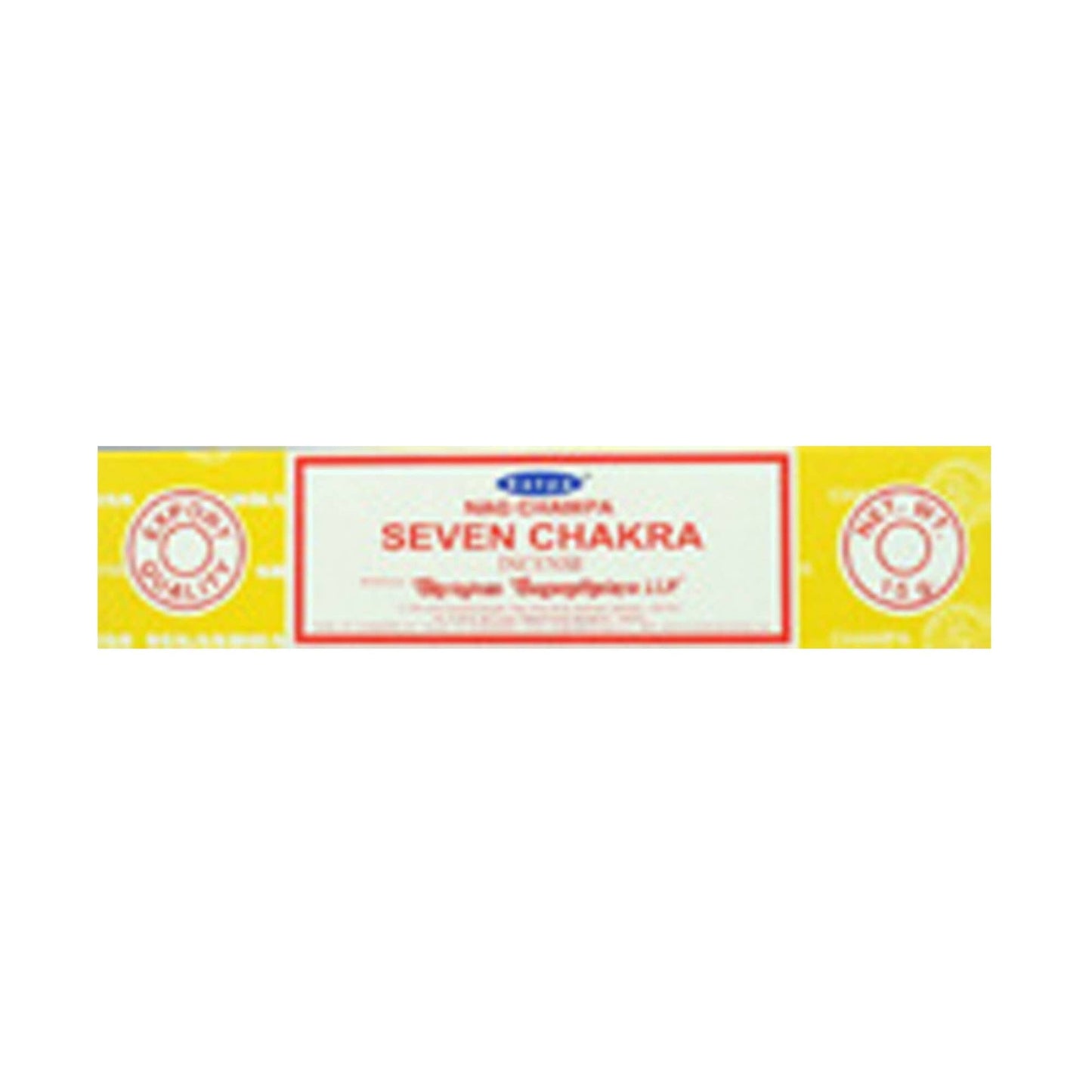 
                  
                    Seven Chakra Nag Champa 15 Gram Benjamin International 
                  
                