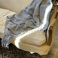 Solid Light Gray Handwoven Blanket Blankets West Path 