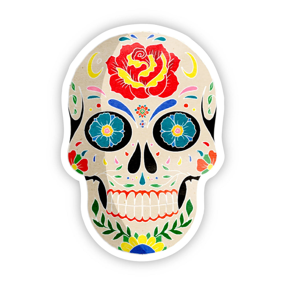 Sugar Skull Halloween Sticker – Rebecca Graves Pottery