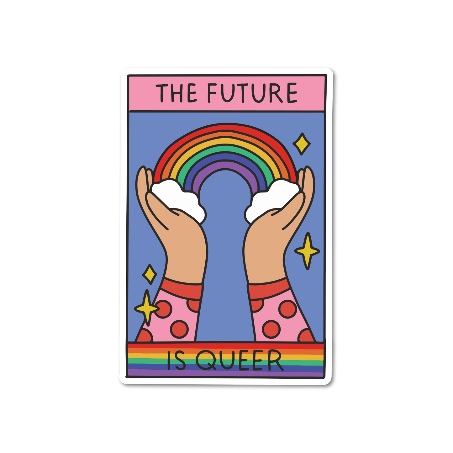 The Future Is Queer LGBTQIA Pride Tarot Card Mouthy Broad 